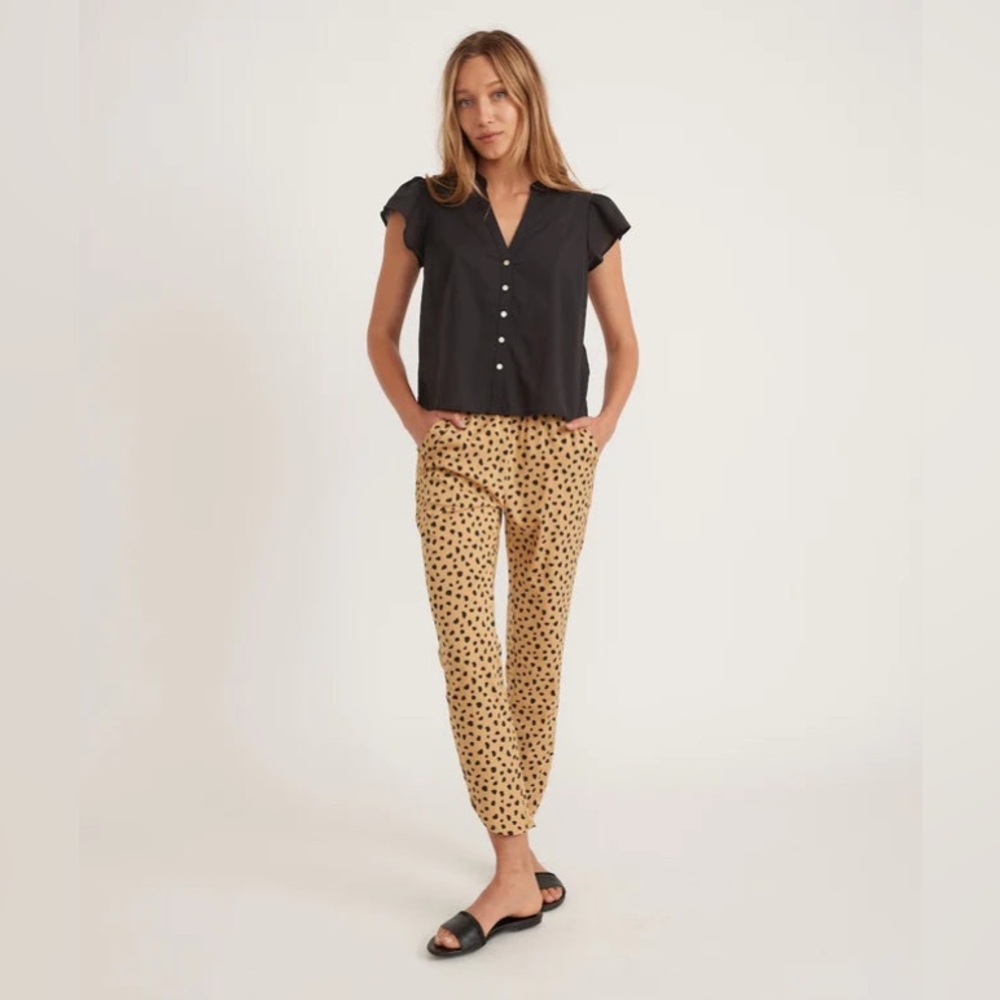 Marine Layer Allison Ankle Cheetah Pants Medium